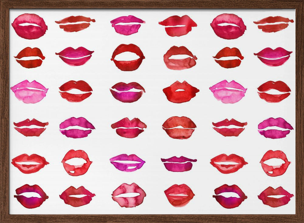 Lipstick kisses Poster