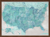 Highly detailed map of the United States, Harriet Poster