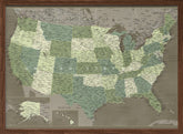 Highly detailed map of the United States, Camo Poster