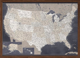 Highly detailed map of the United States, Glyn Poster