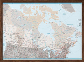 Detailed map of Canada, Lincoln Poster