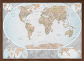 Classic world map in watercolor, Therese Poster