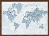 World map with outlined countries, Jacq Poster