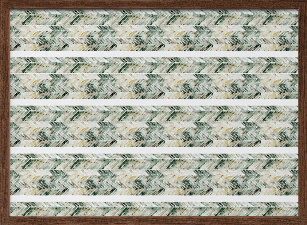 Green Beige Pattern Poster