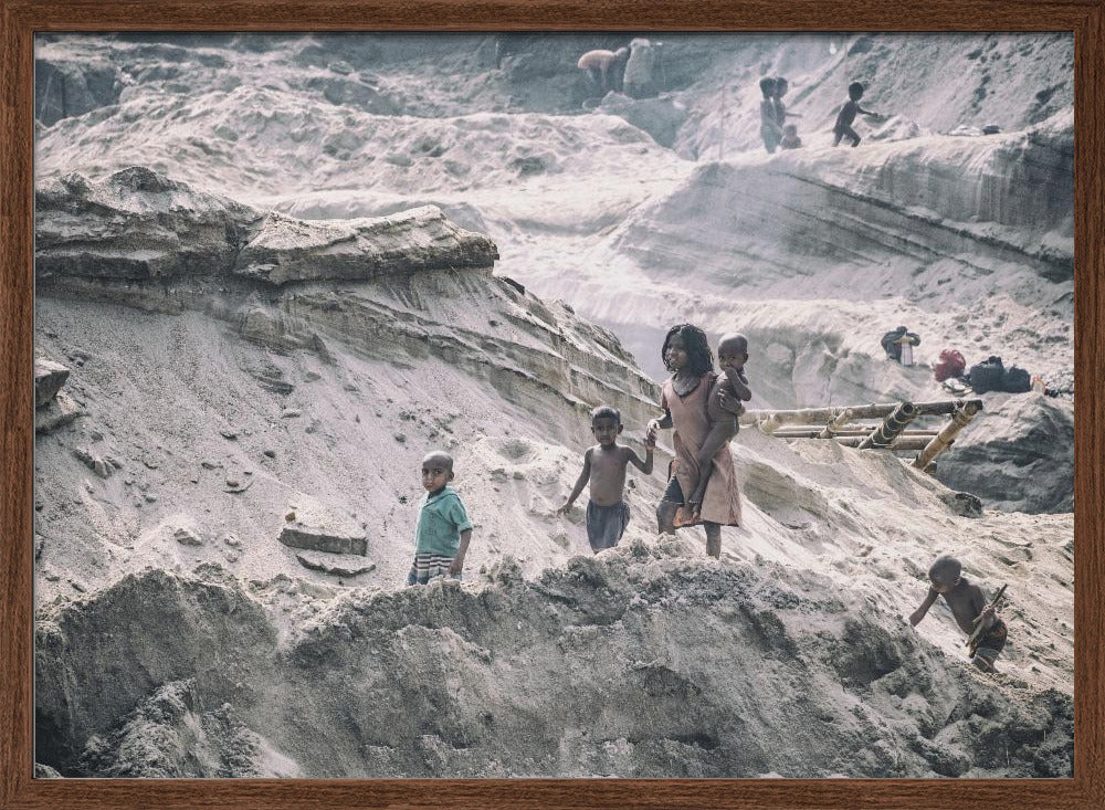 Children from the quarry in Jaflong Poster