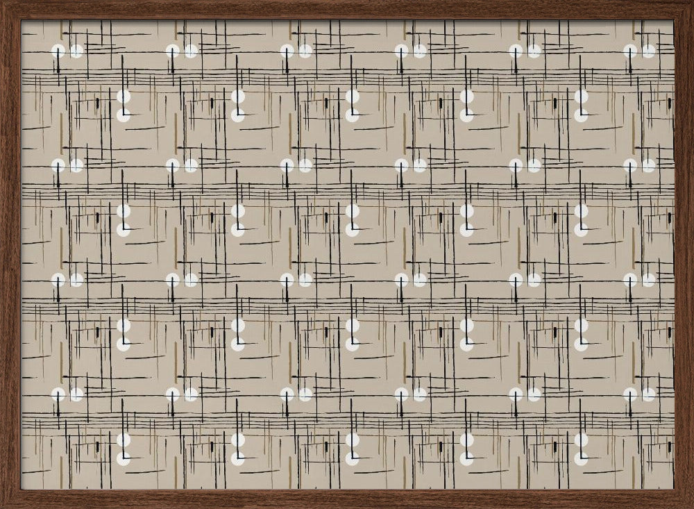 White Dots Pattern Poster