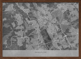 Gray vintage map of Hannover Germany Poster