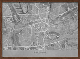 Gray vintage map of Dortmund Germany Poster