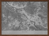 Gray vintage map of Bremen Germany Poster