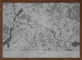 Gray vintage map of Berlin in Germany Poster