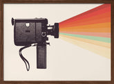 Movie Camera Rainbow Poster