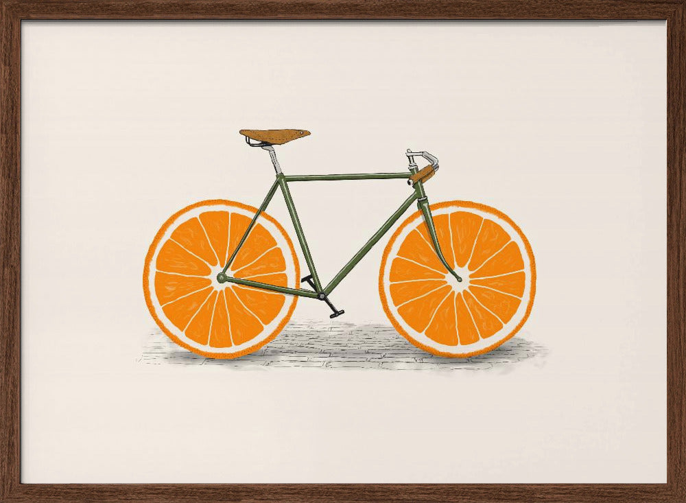 Orange Wheels Poster