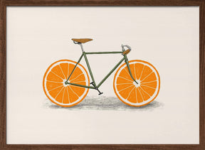 Orange Wheels Poster