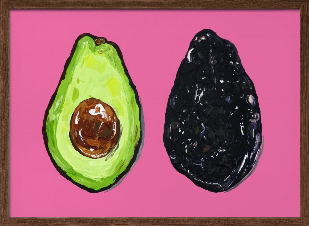 Avocado On Pink Poster