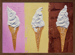 Ice Creams On Neapolitan Poster