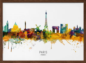 Paris France Skyline Poster