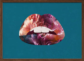 Floral Lips Poster