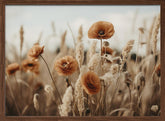 Orange Poppy Field Poster