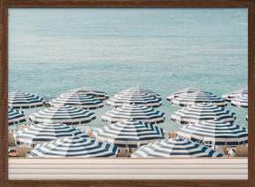 Striped Beach Umbrellas Poster