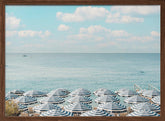 French Riviera Beach Umbrellas II Poster