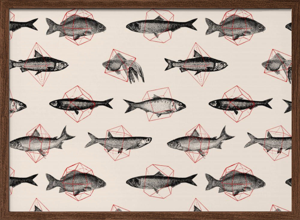 Fish In Geometrics Nº1 Poster