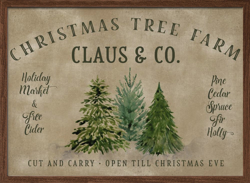 Vintage Christmas tree farm (1) Poster