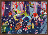 Circus performers and children in the forest Poster