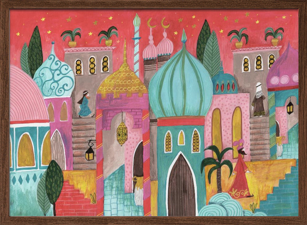 Pink Oriental city of Bethlehem Poster