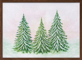 The snowy trees Poster