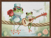 Frogs on a rope Poster