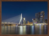 ROTTERDAM Erasmus Bridge at night Poster