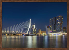 ROTTERDAM Erasmus Bridge at night Poster