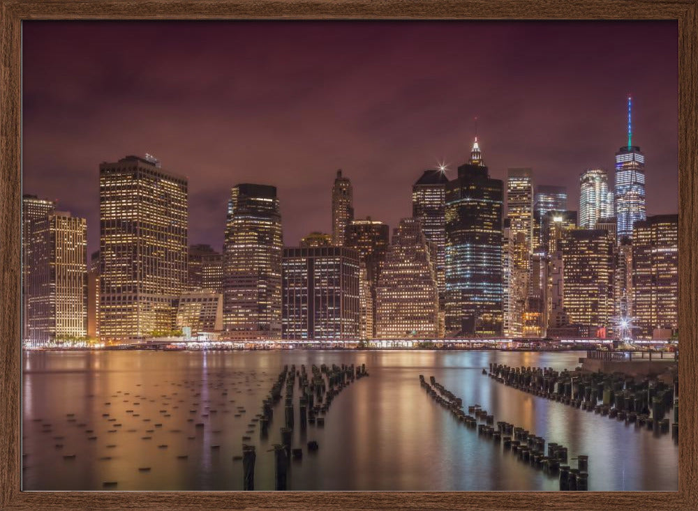 NEW YORK CITY Panoramic Nightly Impressions Poster