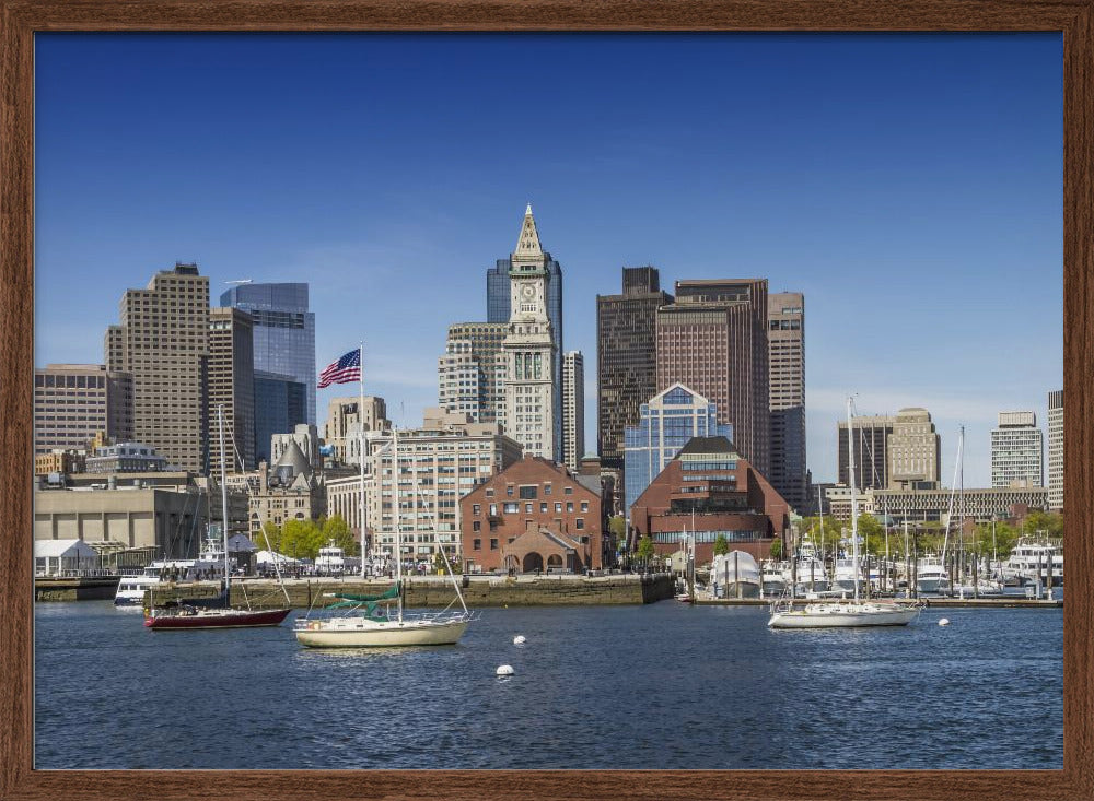 BOSTON Skyline North End &amp; Financial District Poster