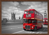 Red Buses in London Poster