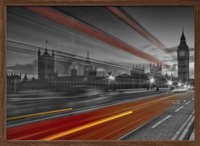 LONDON Westminster Bridge Traffic Poster