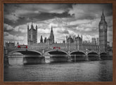 LONDON Houses of Parliament &amp; Red Buses Poster