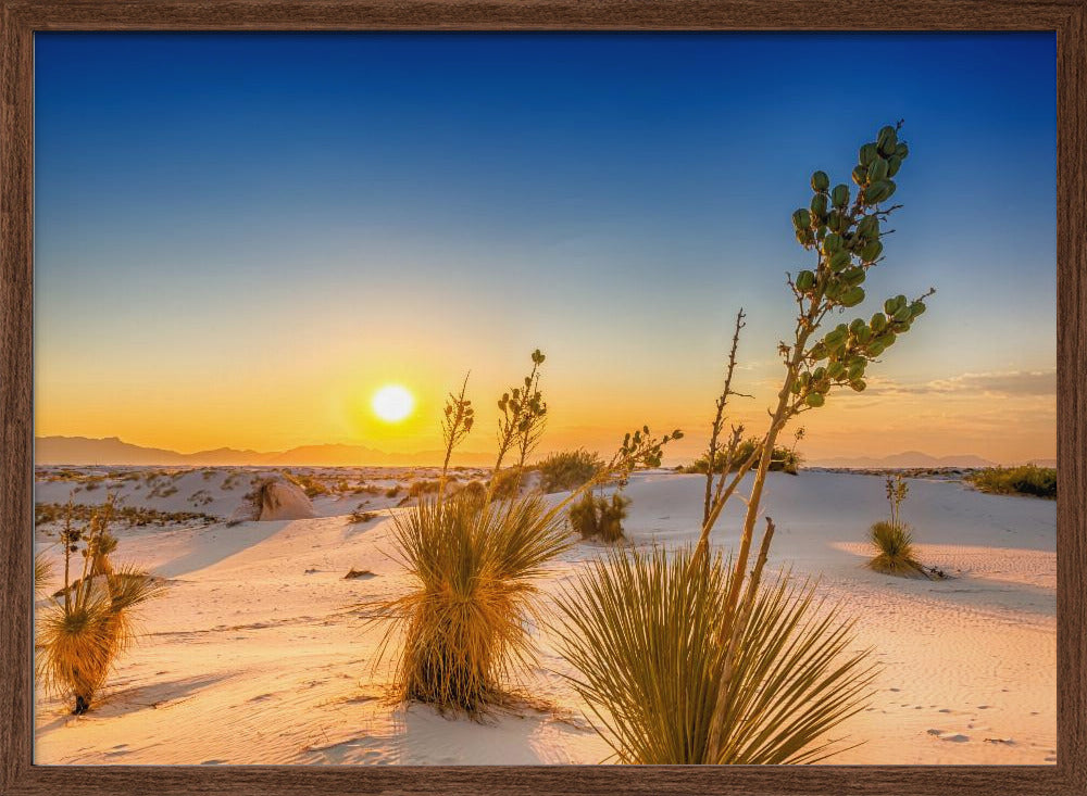 White Sands Sunset Poster