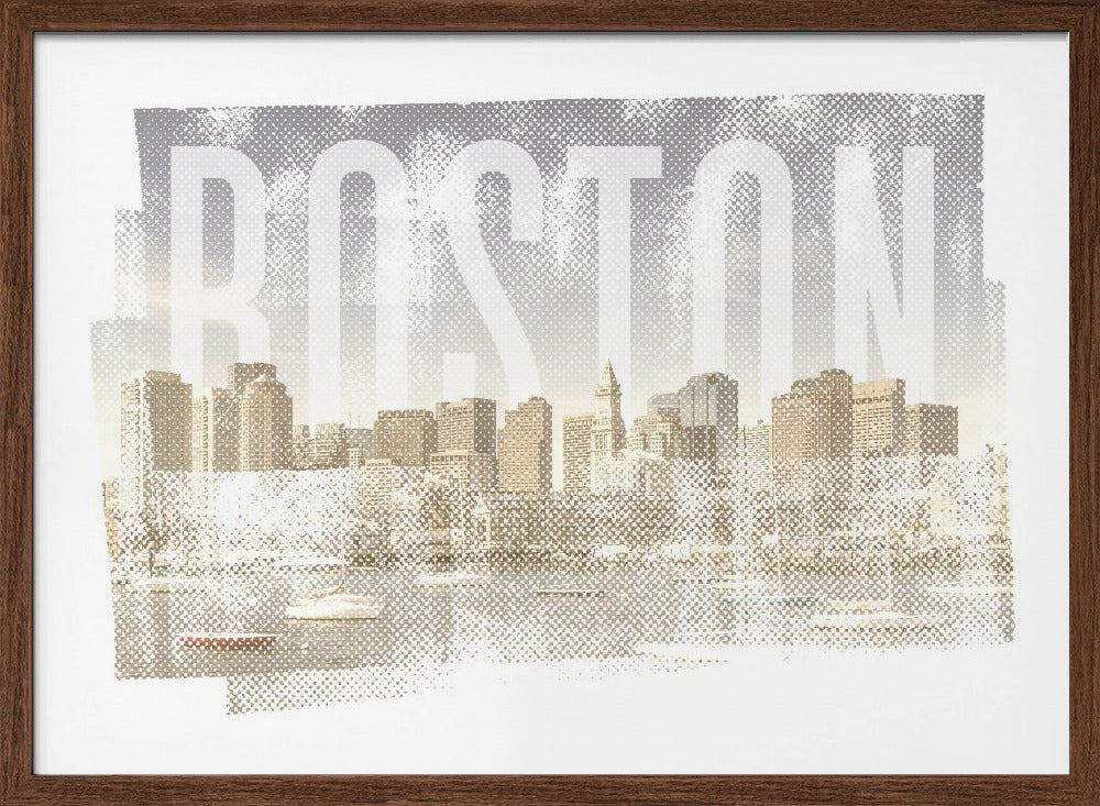 BOSTON Skyline | Vintage Poster