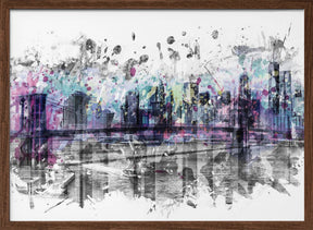 Modern Art NEW YORK CITY Skyline | Splashes Poster