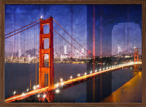 City Art Golden Gate Bridge Composing Poster