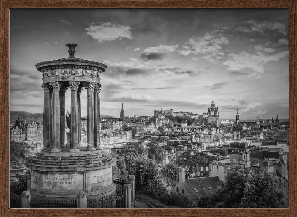 Edinburgh evening mood - Monochrome Poster