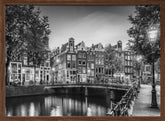 AMSTERDAM Idyllic impression from Singel - Monochrome Poster