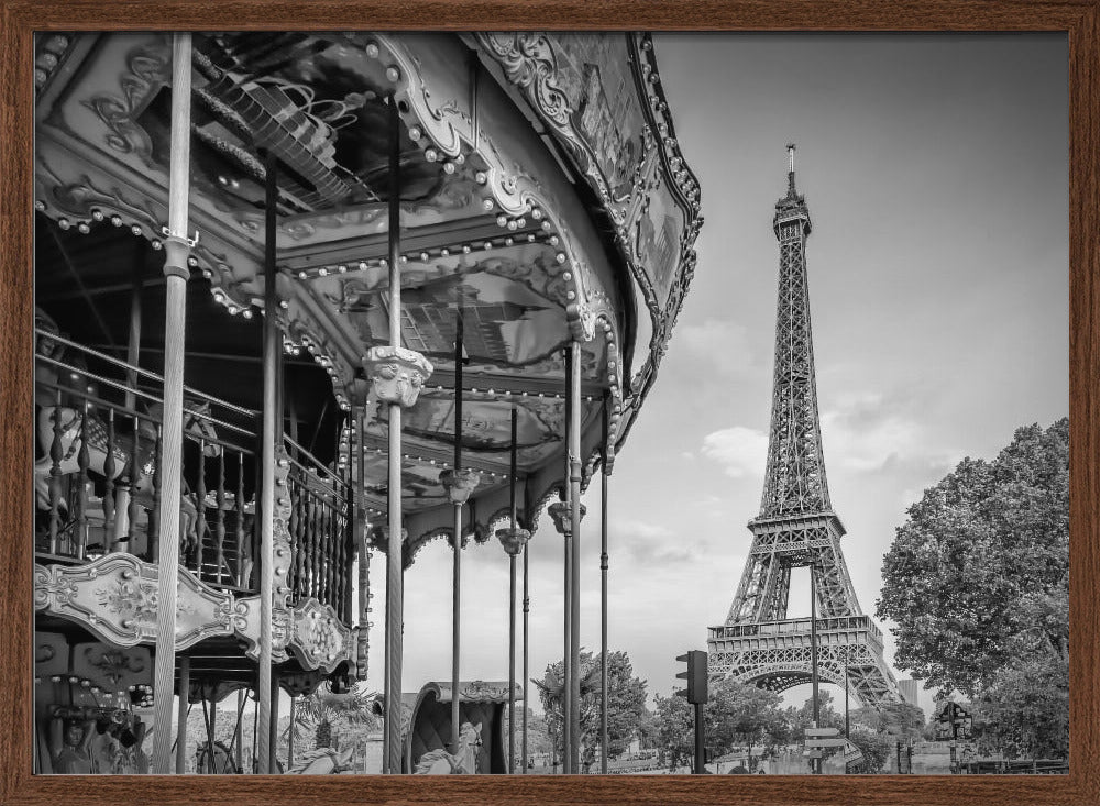 Typical Paris in monochrome Poster