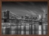 BROOKLYN BRIDGE Nightly Impressions - Monochrome Poster