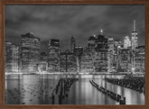 NEW YORK CITY Monochrome Night Impressions - Panoramic Poster