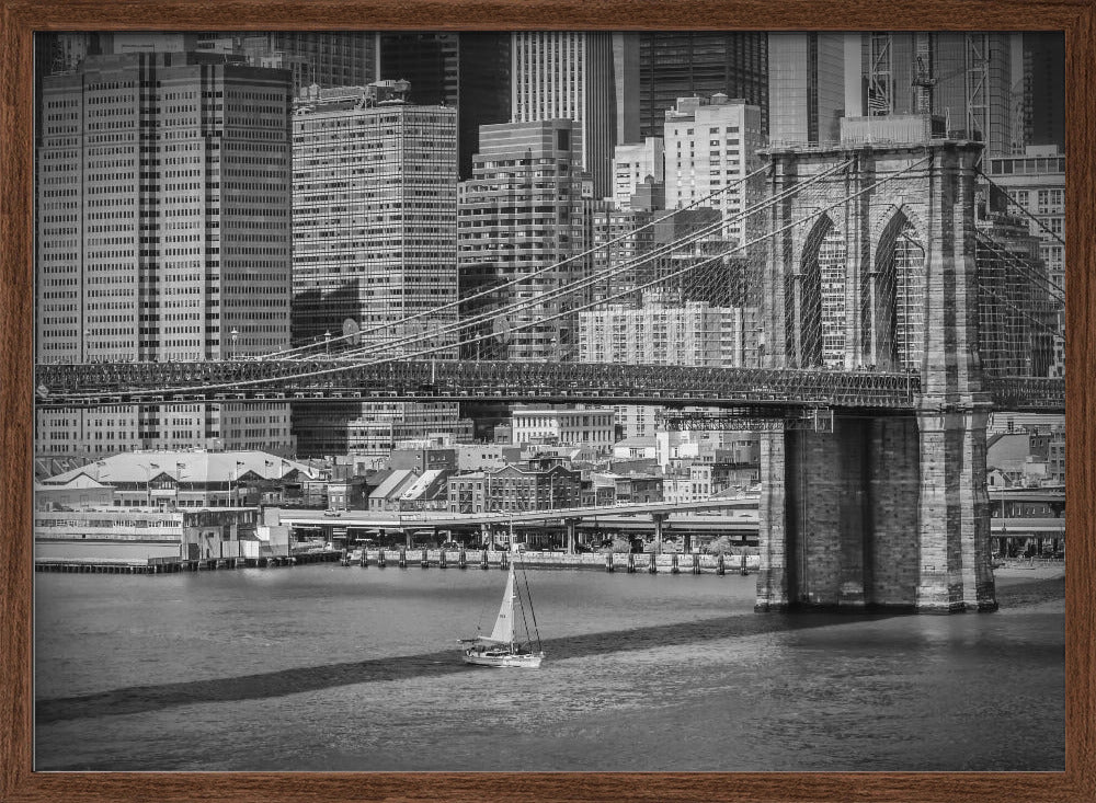 NEW YORK CITY Brooklyn Bridge &amp; Manhattan Skyline Poster