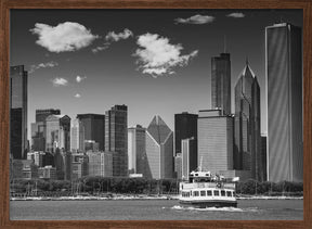 CHICAGO Monochrome Skyline Poster