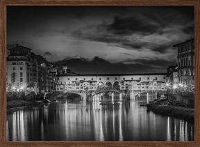 FLORENCE Ponte Vecchio at Night Poster