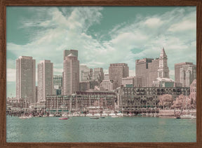 BOSTON Skyline | urban vintage style Poster